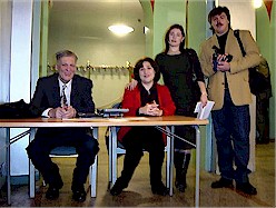 SFR och IFISK: Björn Österman och ifiskarna Polina Aroson, Tanja Enberg och Sergei Trofimov